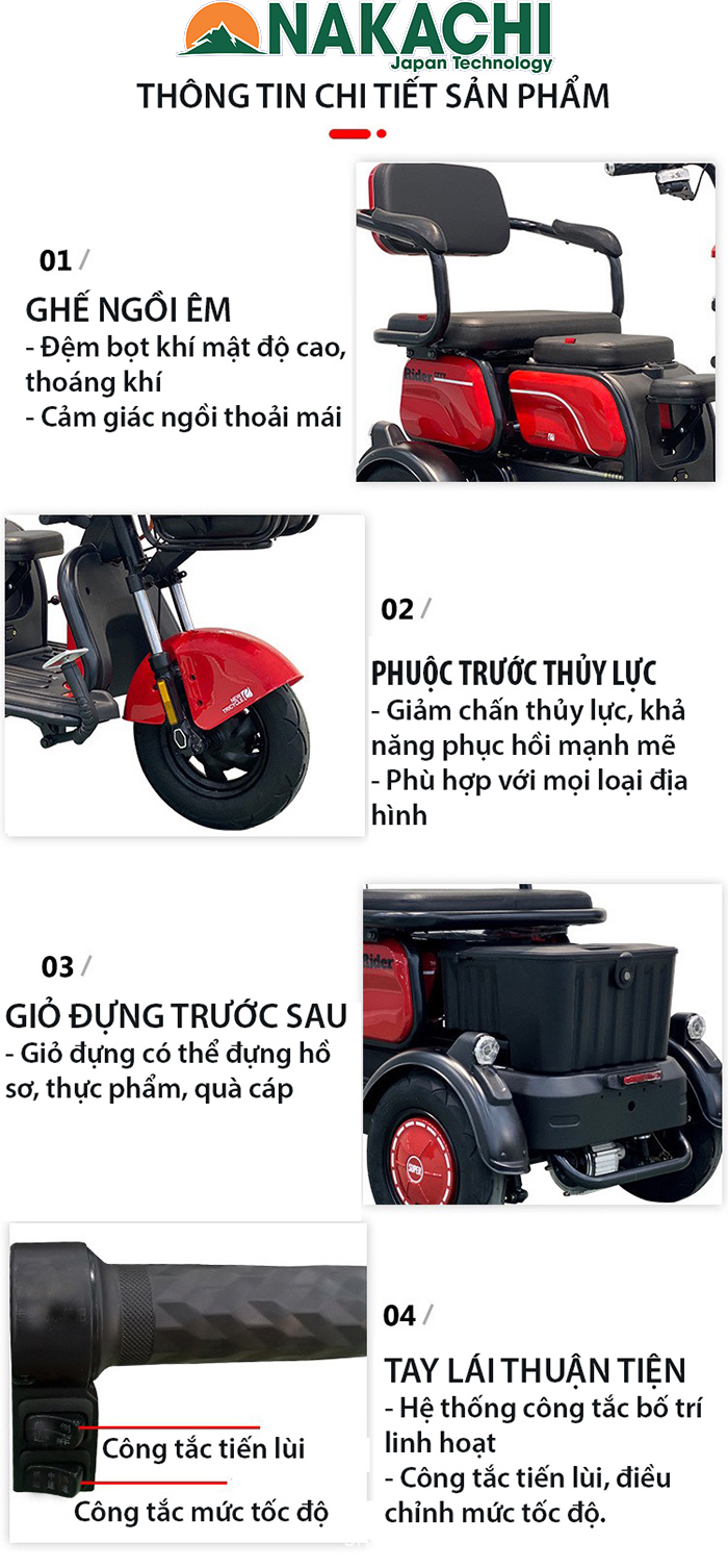 Xe Điện 3 Bánh Nakachi NC-X03 32